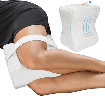 Knee Pillow for Side Sleepers – Hip & Back Pain Relief Pillow with Adjustable Strap – Comfortable Sciatica & Leg Pain Relief for Side Relax Sleeping