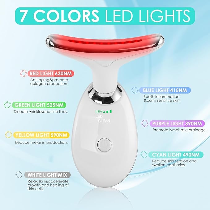Face Massager Against Wrinkles, Face Beauty Device with 3 Modes, 45°C V Face Beauty Meter Face Device for Skin Tightening & Lifting EMS Face Massage for Women Men V Shape Face Massager Device
