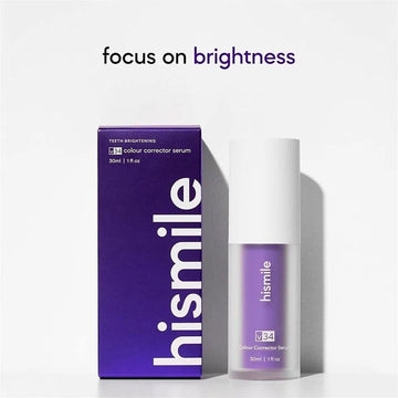 Hismile v34 Colour Corrector, Purple Teeth Whitening, Tooth Stain Removal, Teeth Whitening Booster, Purple Toothpaste - Packaging May Vary