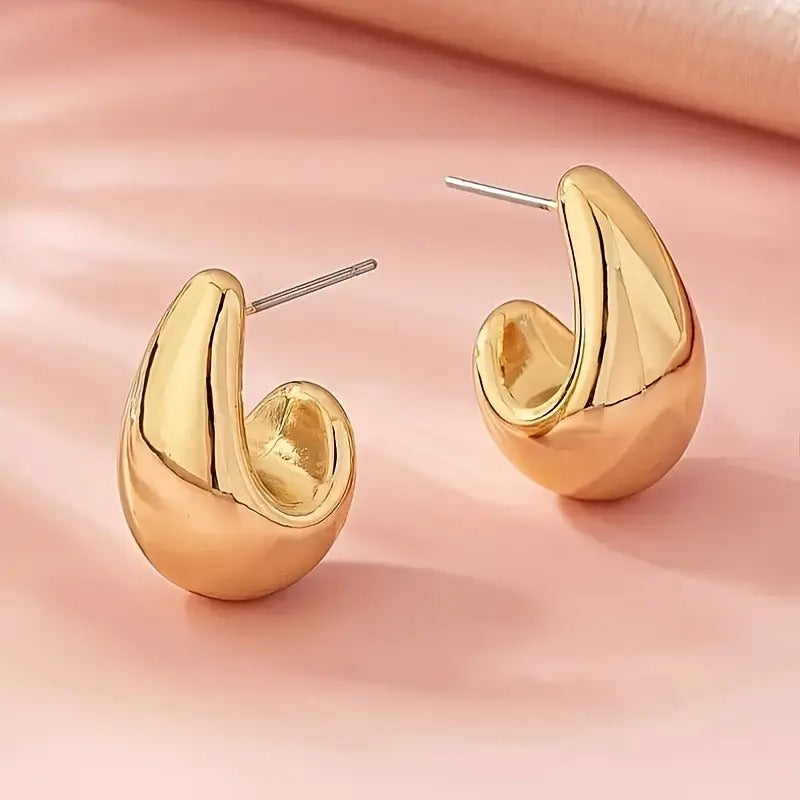 Premium Sparkle Circle Diamond Ear ring Set – 24K Gold Plated | Premium Sparkle